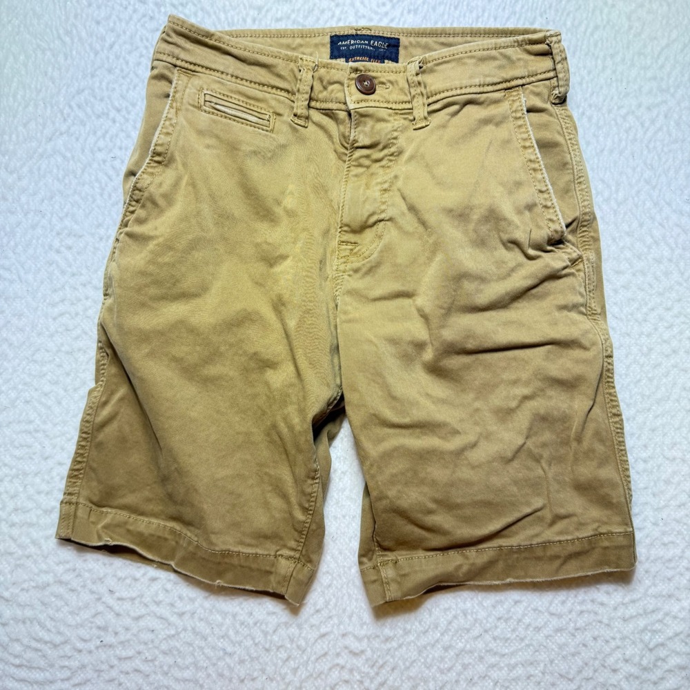 American Eagle Outfitters junior shorts 26 Khaki Flex Slim Fit Casual‎ Size 28